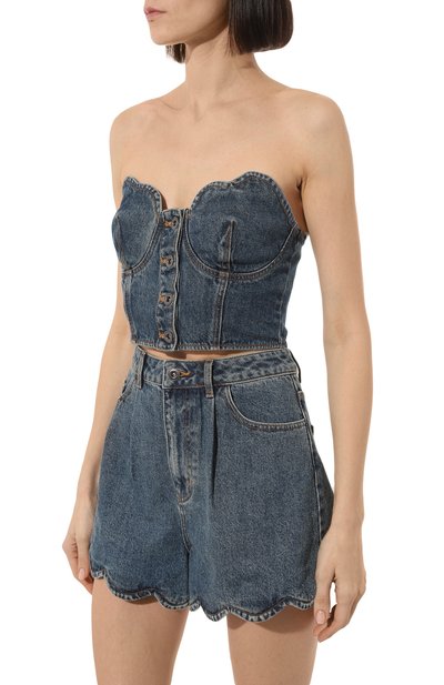 Джинсовый бра-топ SELF-PORTRAIT, арт. RS23-802T, фото 3