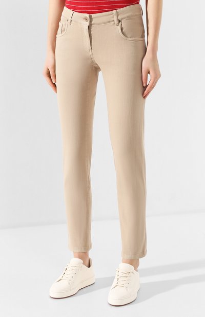 Джинсы BRUNELLO CUCINELLI бежевого цвета по цене 58450 руб., арт. MH137P5491, фото 3 Джинсы BRUNELLO CUCINELLI, арт. MH137P5491, фото 3