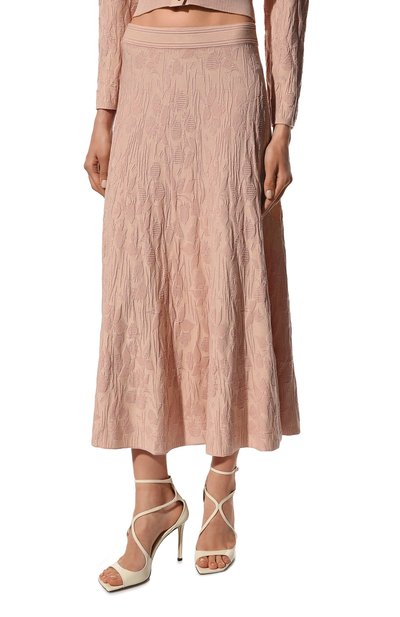 Юбка ULYANA SERGEENKO розового цвета по цене 90000 руб., арт. MGL011SS22Ornella (0212л), фото 3 Юбка ULYANA SERGEENKO, арт. MGL011SS22Ornella (0212л), фото 3