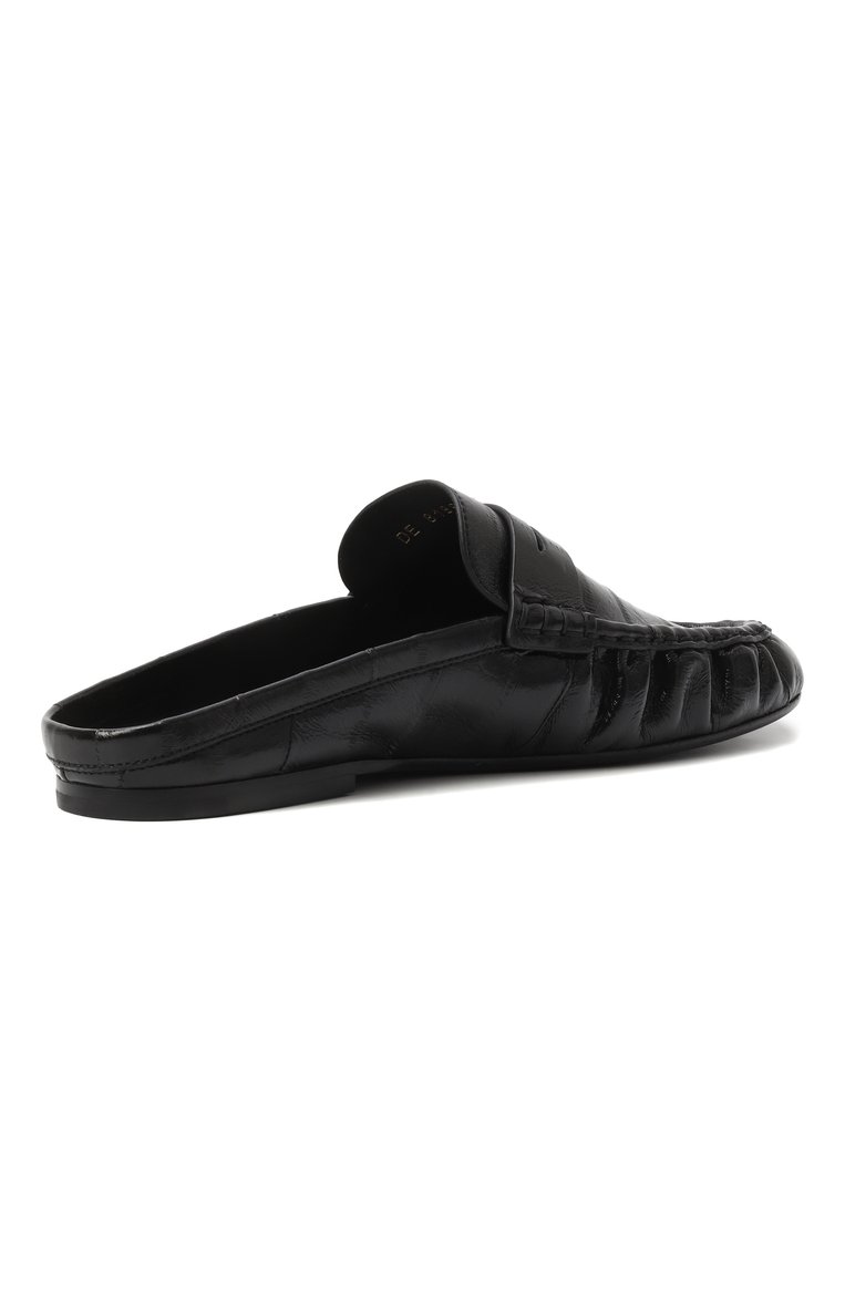 Женские кожаные �сабо SAINT LAURENT черного цвета, арт. 818928/0WXAF | Фото 5 (Каблук высота: Низкий; Подошва: Плоская; Материал внутренний: Натуральная кожа; Материал внешний: Натуральная кожа; Автоматизация ТО: Проставлено; Автоматизация состава: Проставлено)