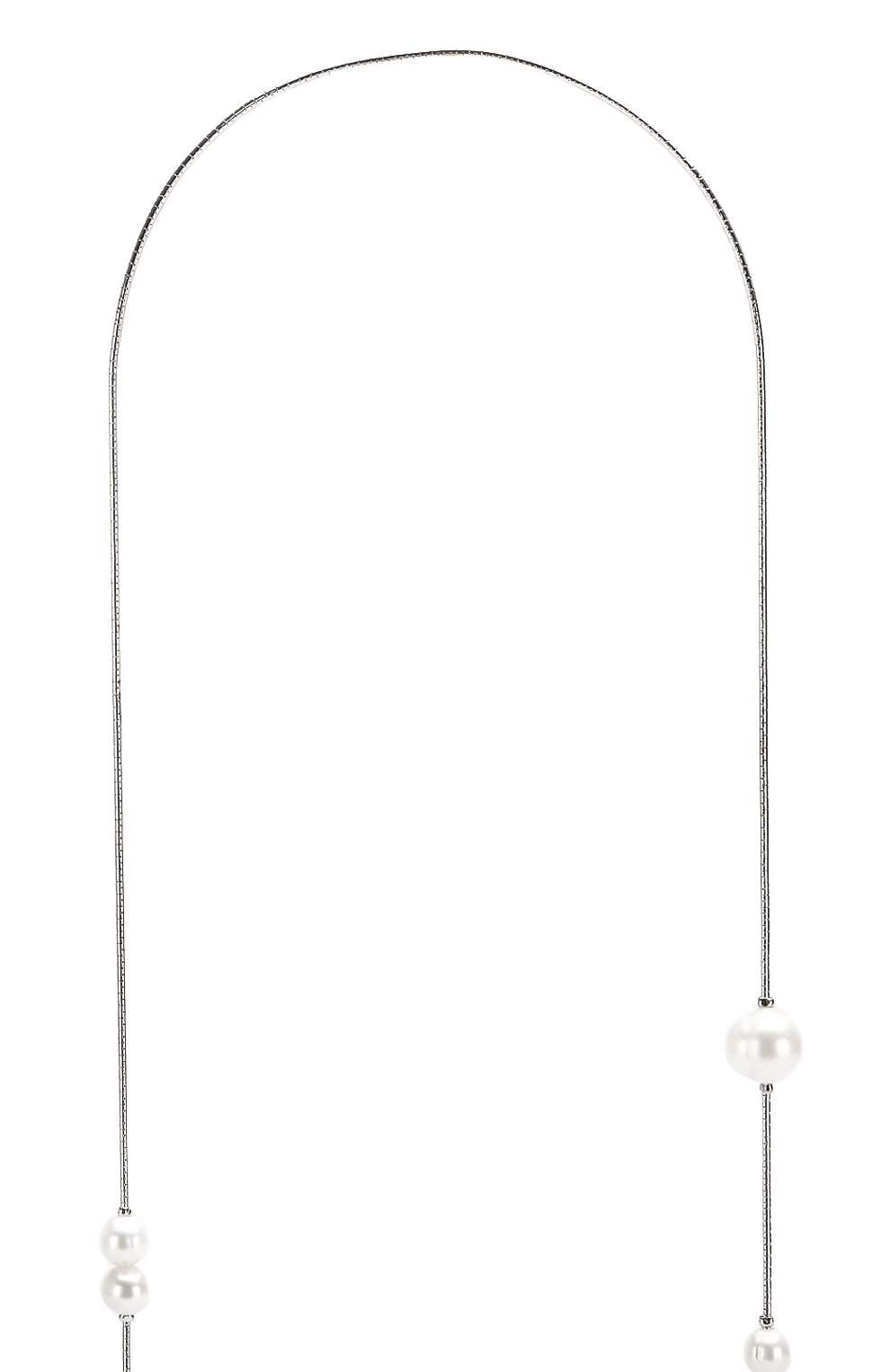 Цепочка для очков FRAME CHAIN серебряного цвета по цене 16850 руб., арт. DR0P PEARL WHITE, фото 3 Цепочка для очков FRAME CHAIN, арт. DR0P PEARL WHITE, фото 3