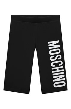 Детские хлопковые шорты MOSCHINO черного цвета, арт. HDQ01E/LBA00/4-8 | Фото 1 (Случай: Повседневный; Материал сплава: Проставлено; Нос: Не проставлено; Материал внешний: Хлопок; Ростовка одежда: 4 года | 104 см, 5 лет | 110 см, 6 лет | 116 см, 8 лет | 128 см)