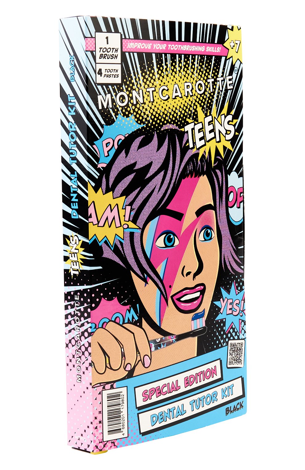 Черный набор для обучения чистки зубов у подростков и детей 7+ MONTCAROTTE, арт. МСТ908, фото 6
