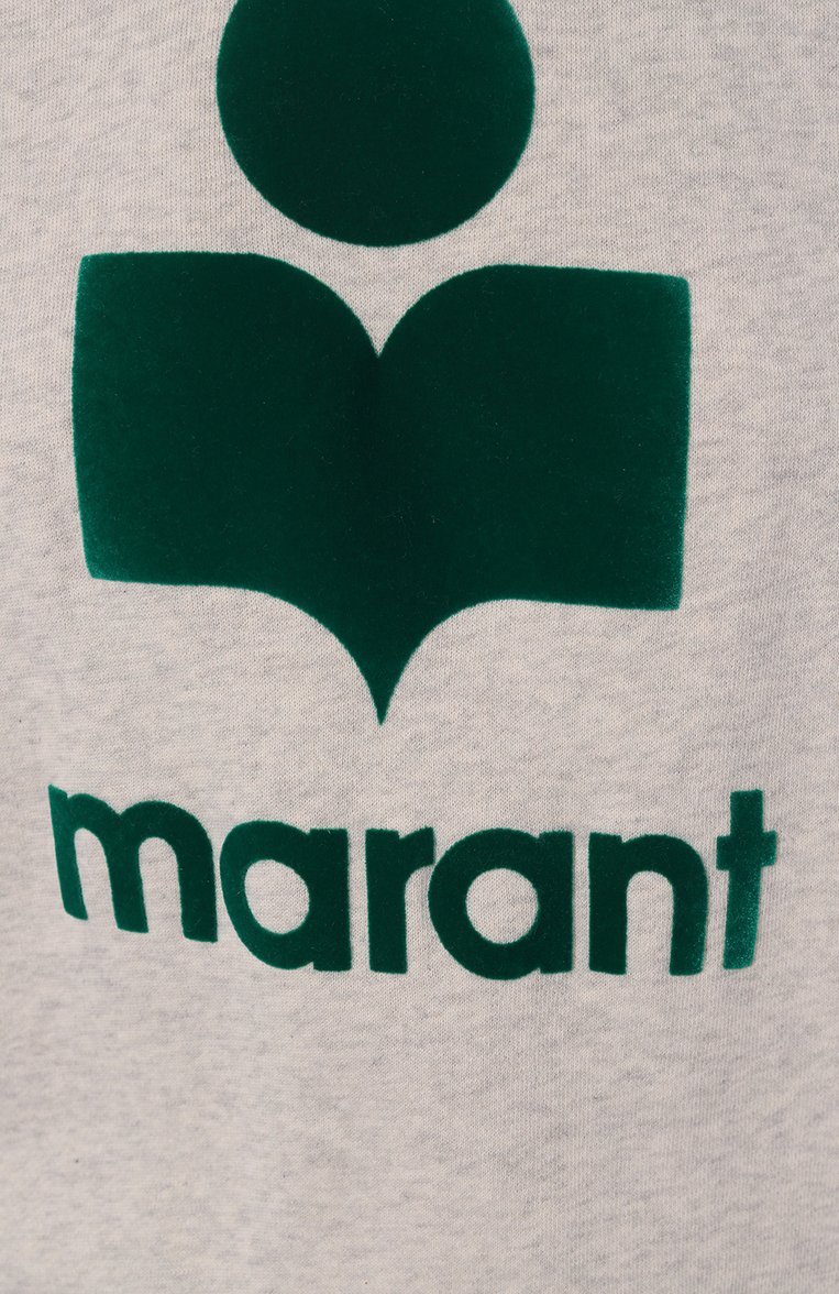 Женский хлопковый свитшот ISABEL MARANT ETOILE светло-бежевого цвета, арт. 24PSW0011FA-B1M12E | Фото 5 (Длина (для топов): Стандартные; Рукава: Длинные; Материал внешний: Хлопок; Женское Кросс-КТ: Свитшот-одежда; Стили: Кэжуэл)