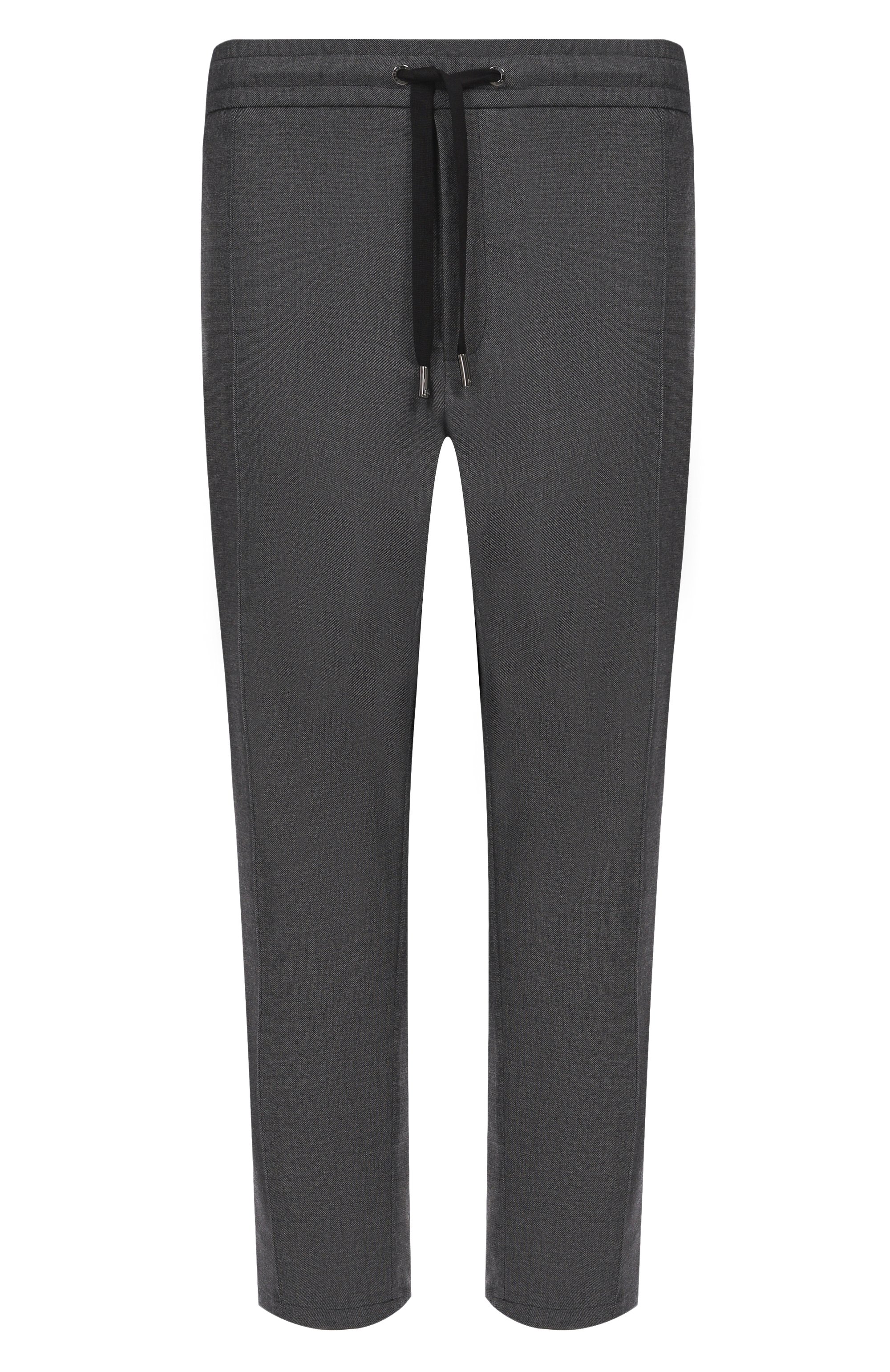 Брюки из шерсти и хлопка DOLCE & GABBANA темно-серого цвета по цене 89950 руб., арт. GYACET/GJ795, фото 1 Брюки из шерсти и хлопка DOLCE & GABBANA, арт. GYACET/GJ795, фото 1