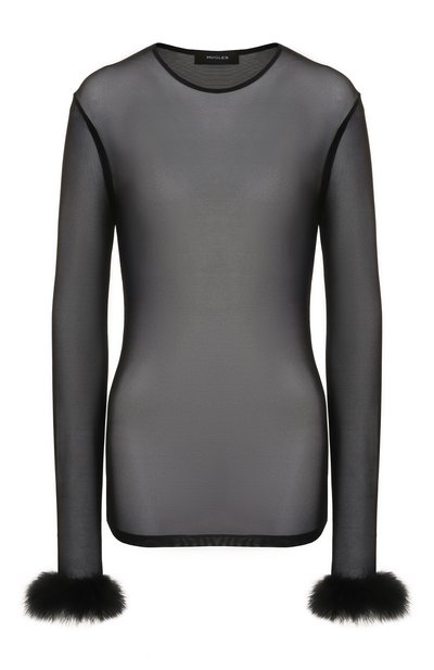 Женский топ с отделкой перьями MUGLER, арт. 25F3T00829595