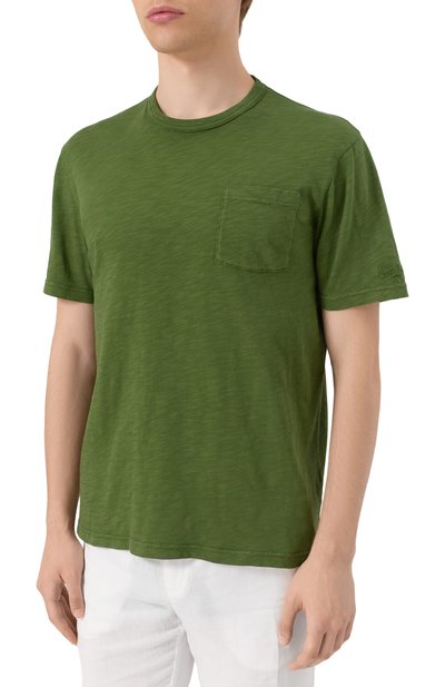 Хлопковая футболка MC2 SAINT BARTH зеленого цвета по цене 9575 руб., арт. STBM PRESIDENT/00019H, фото 3 Хлопковая футболка MC2 SAINT BARTH, арт. STBM PRESIDENT/00019H, фото 3