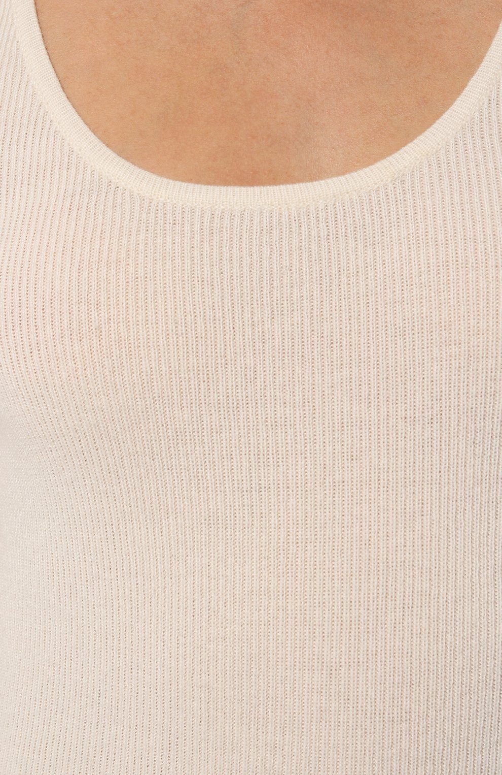 Кашемировая майка TEGIN кремового цвета по цене 24700 руб., арт. 2225-9915, фото 5 Кашемировая майка TEGIN, арт. 2225-9915, фото 5