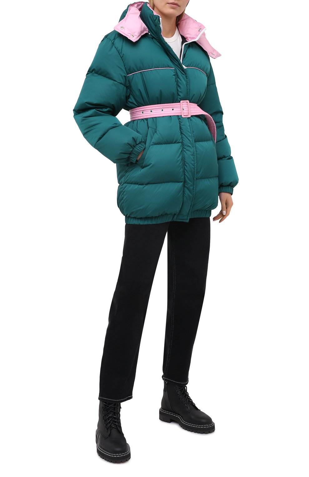 Пуховик MSGM темно-зеленого цвета по цене 88350 руб., арт. 2941MDH04D 207655, фото 2 Пуховик MSGM, арт. 2941MDH04D 207655, фото 2
