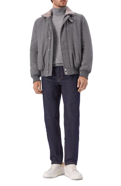 Бомбер с подкладкой из овчины BRUNELLO CUCINELLI, арт. MT4016887, фото 2