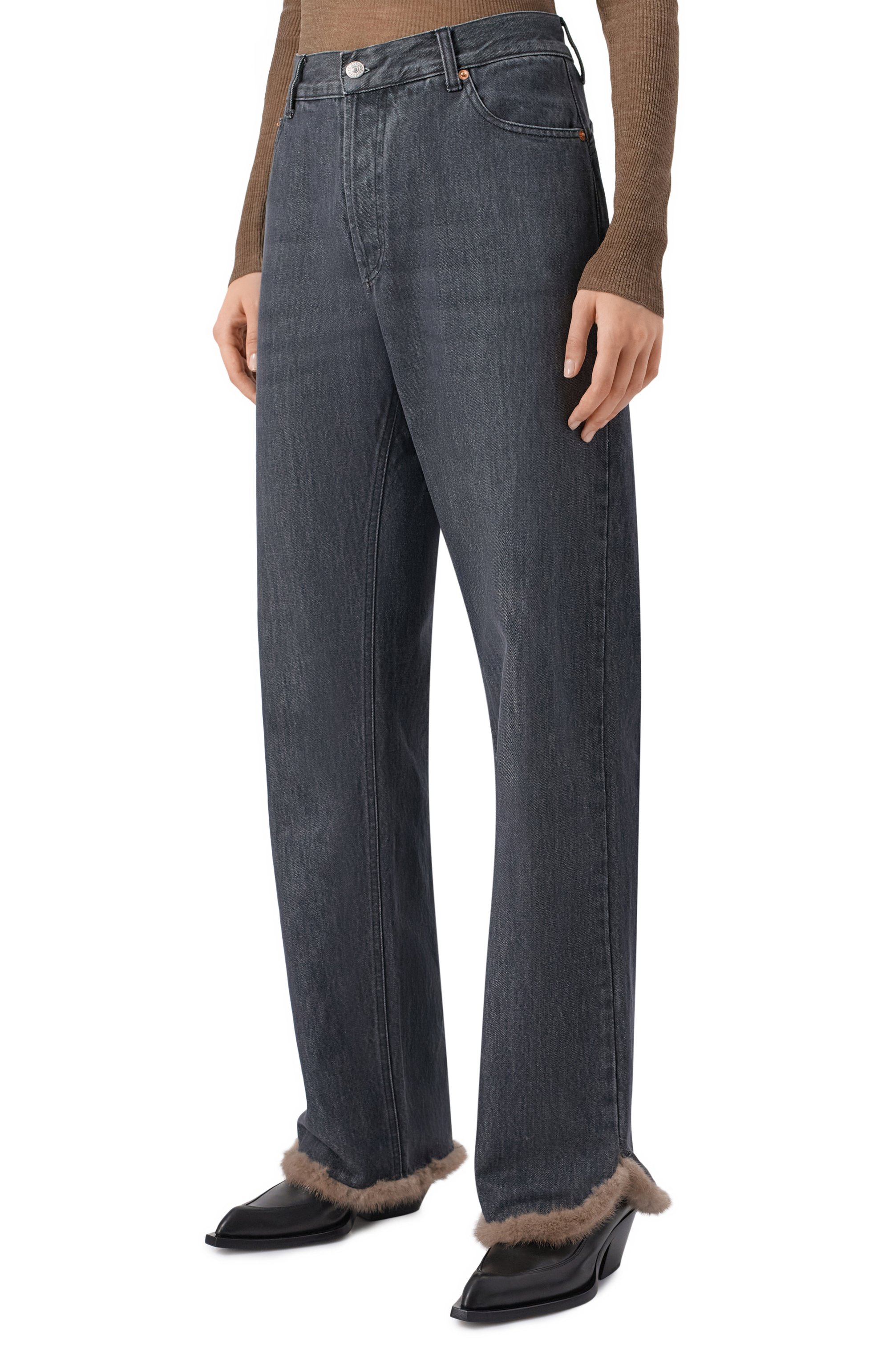 Джинсы с отделкой из норк�и FORTE DEI MARMI COUTURE, арт. 23WF8053M, фото 3