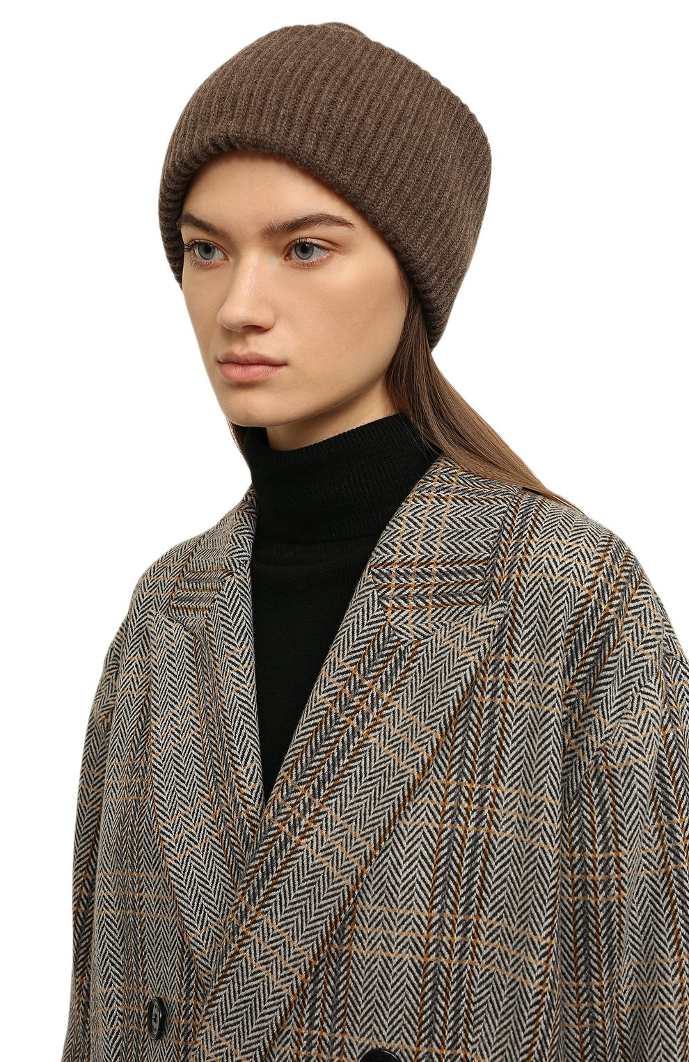 Шапка из шерсти и кашемира ADDICTED коричневого цвета по цене 17900 руб., арт. MK924, фото 2 Шапка из шерсти и кашемира ADDICTED, арт. MK924, фото 2