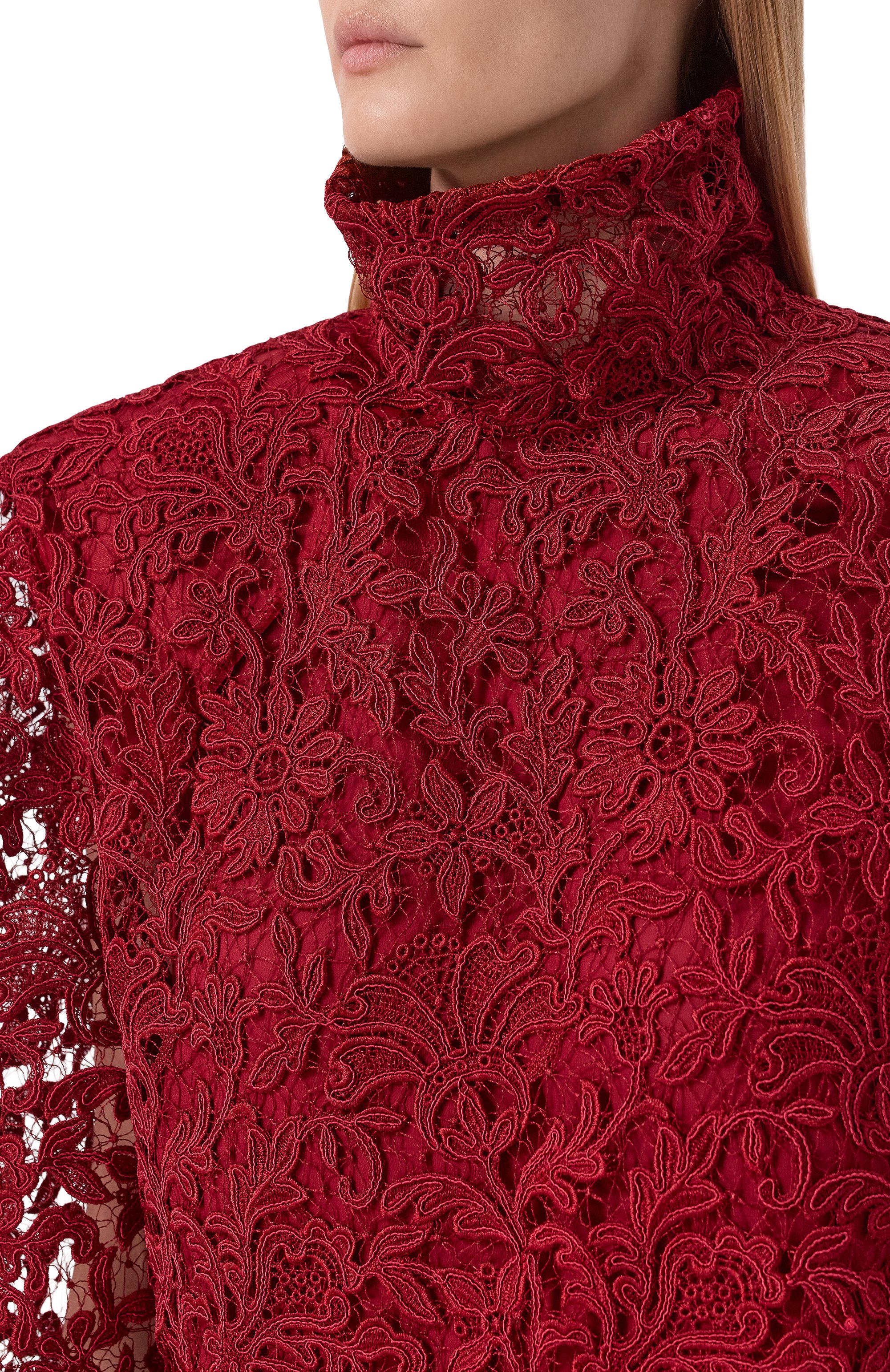 Платье SAINT LAURENT бордового цвета по цене 2080000 руб., арт. 848112/Y363H, фото 4 Платье SAINT LAURENT, арт. 848112/Y363H, фото 4