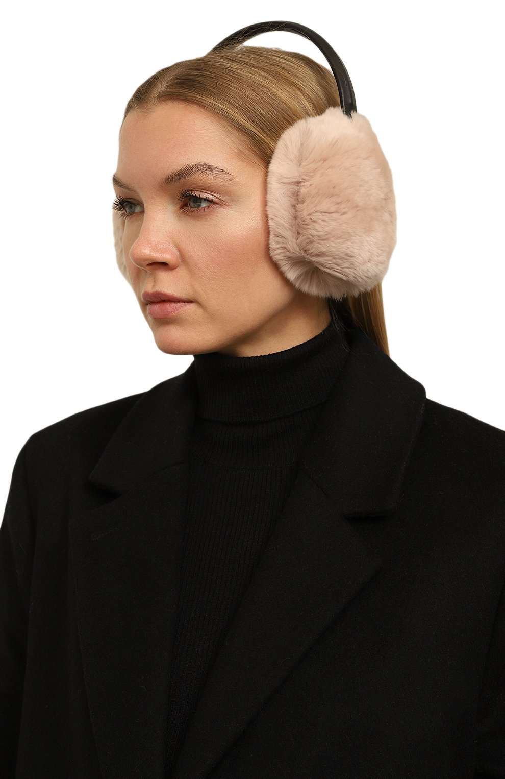 Меховые наушники из кролика YVES SALOMON, арт. 23WAA110XXREXX, фото 2