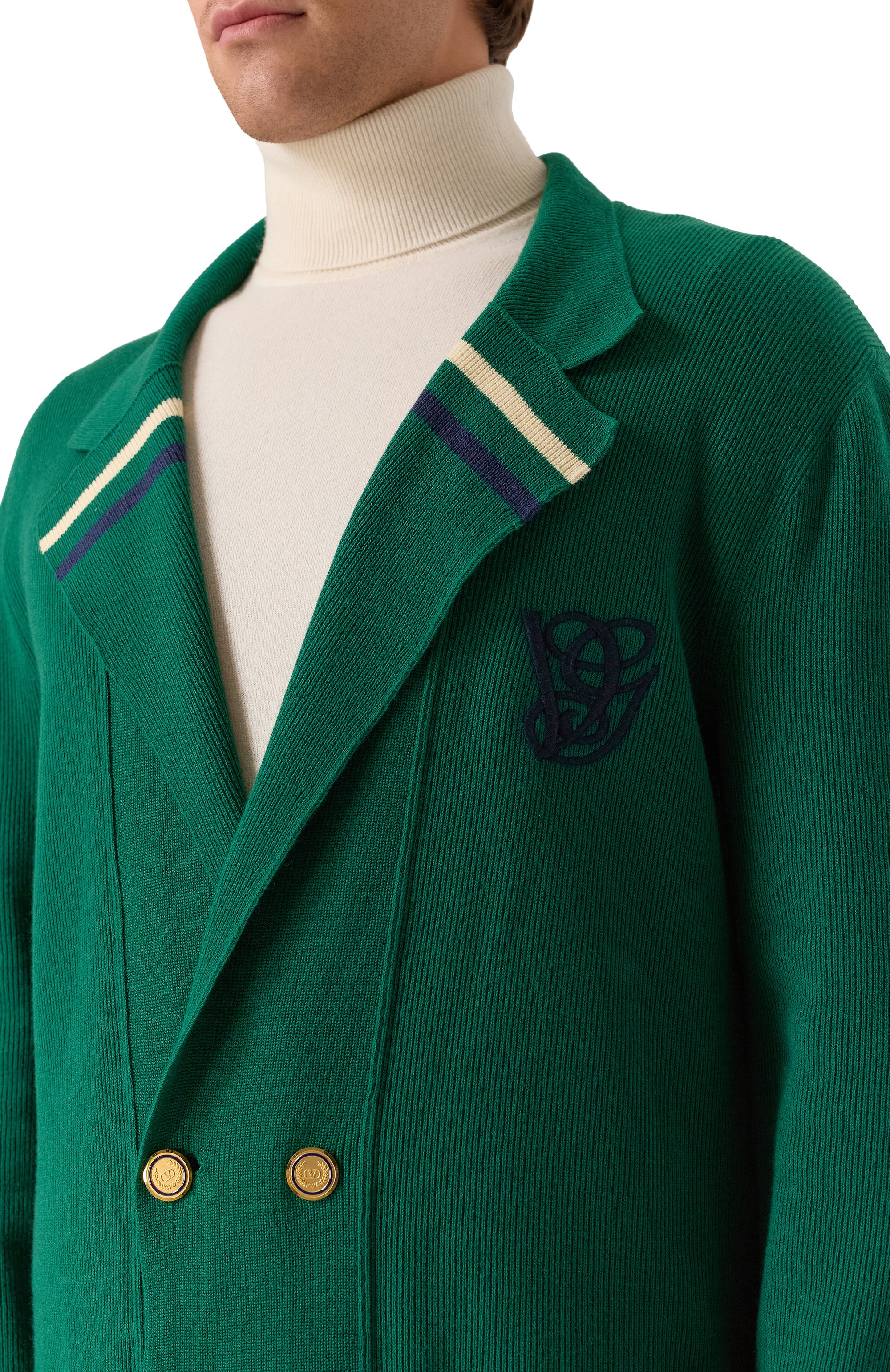 Пиджак из хлопка и шерсти VALENTINO, арт. 7V3KE02Z/AY4, фото 5