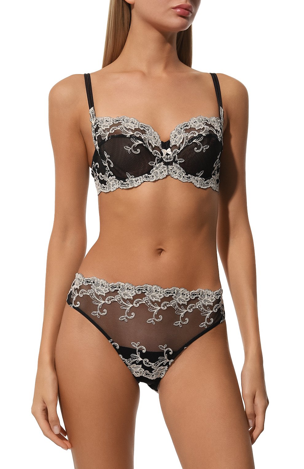 Бюстгальтер с мягкой чашкой AMBRA черно-белого цвета по цене 18950 руб., арт. 0332F, фото 2 Бюстгальтер с мягкой чашкой AMBRA, арт. 0332F, фото 2