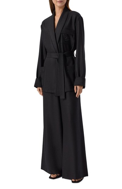 Шерстяная блузка ERMANNO SCERVINO черного цвета по цене 104000 руб., арт. D494I601XYI, фото 2 Шерстяная блузка ERMANNO SCERVINO, арт. D494I601XYI, фото 2