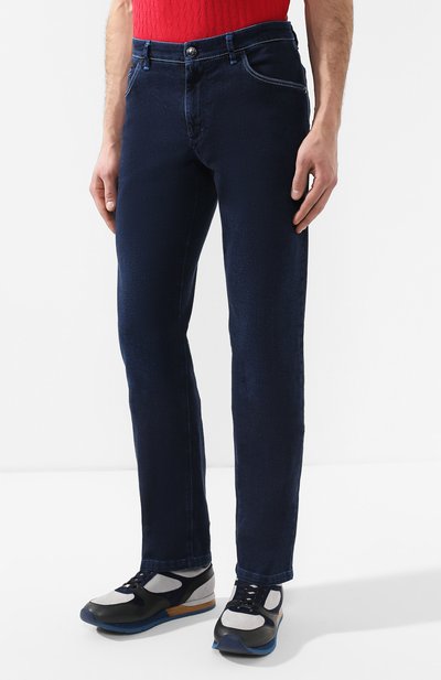 Джинсы с отделкой из кожи аллигатора ZILLI, арт. MCR-00010-DEJA1/R001/AMIS, фото 3