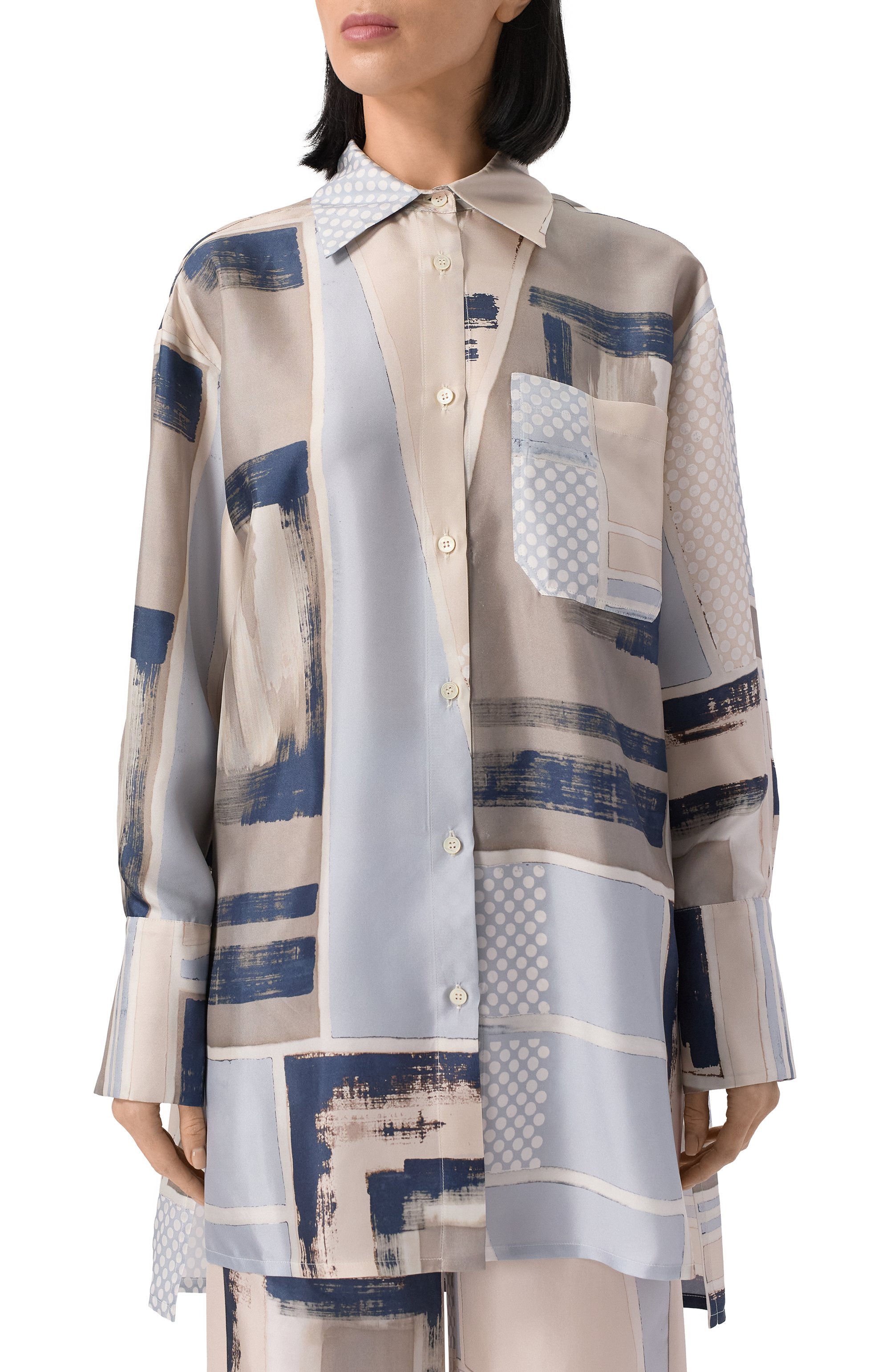 Шелковая рубашка LORENA ANTONIAZZI, арт. E2553CA81A/4916, фото 3