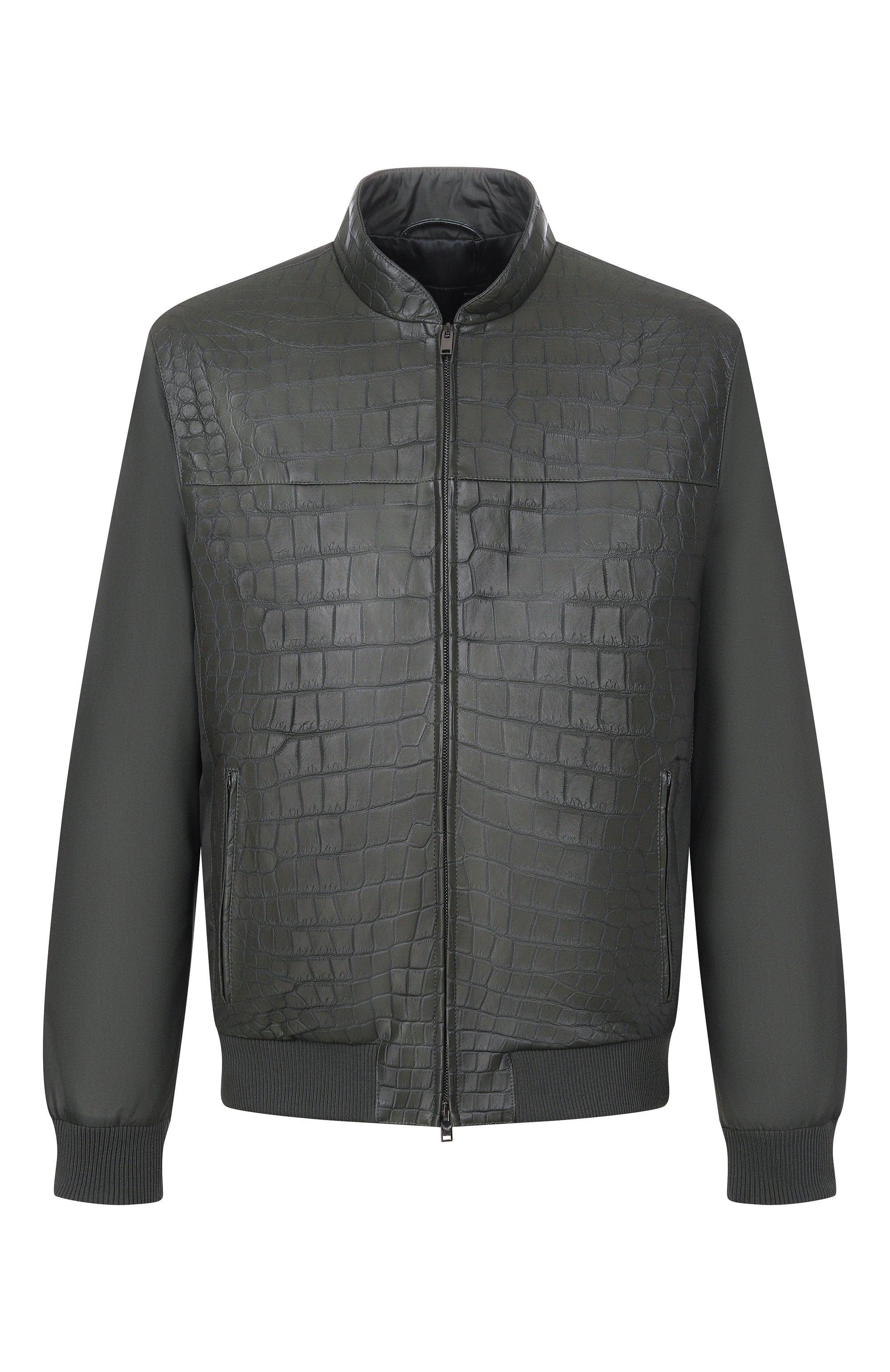 Бомбер с отделкой из кожи крокодила MVST, арт. M26.CSM.L402/1661, фото 1