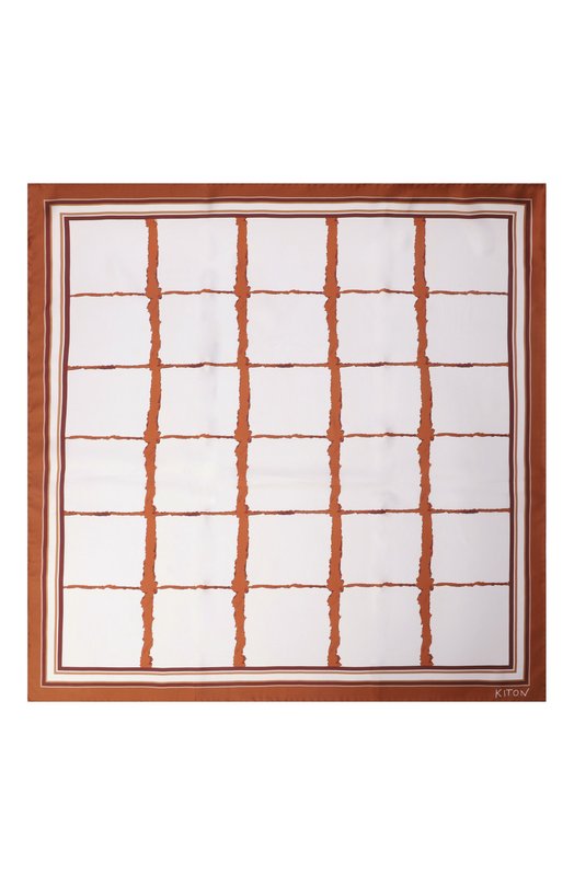 Шелковый платок Kiton D53754K0953H17 Белый  D53754K0953H17 Фото 4