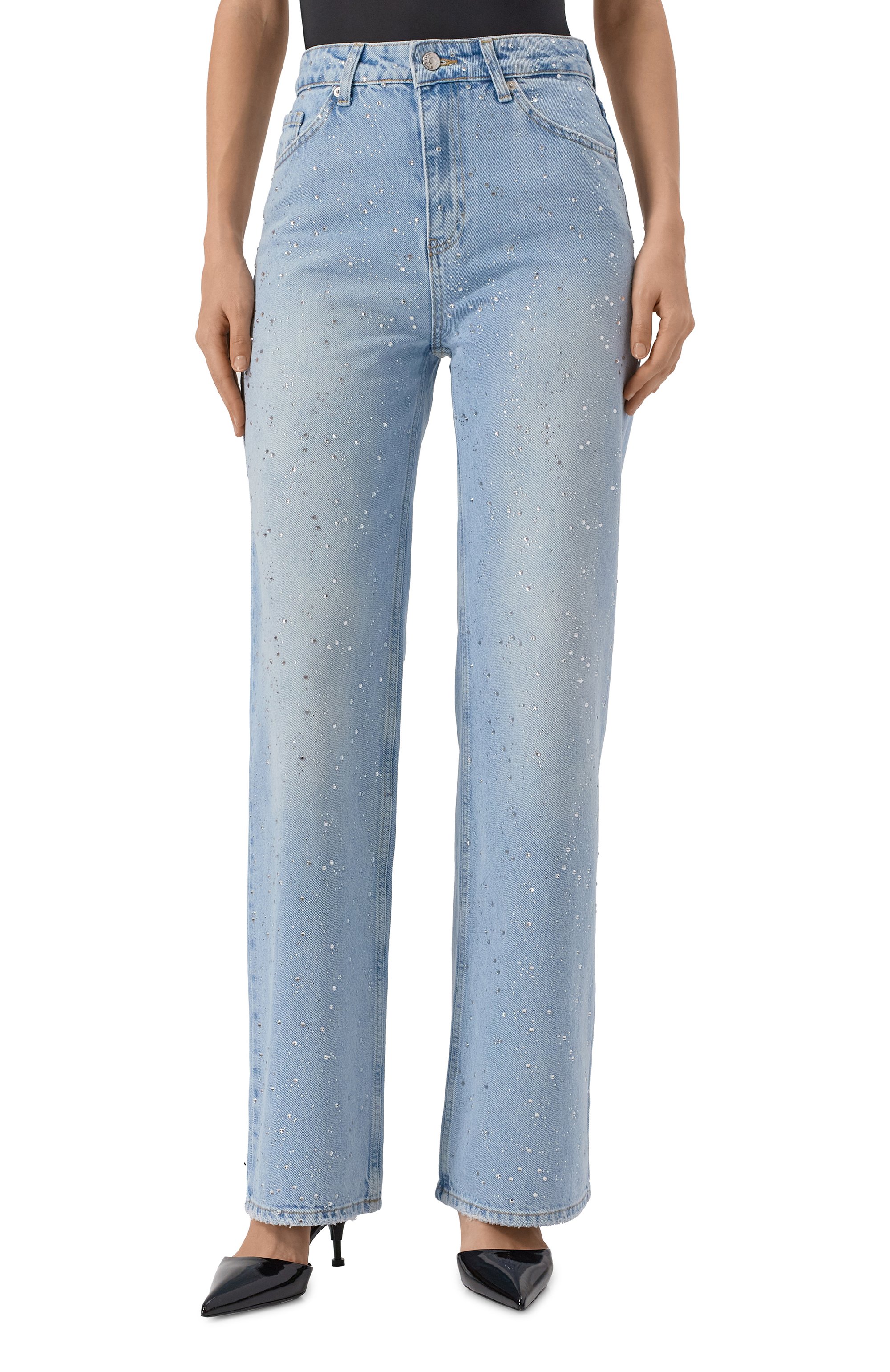 Джинсы с отделкой стразами SASHA KIM, арт. УТ-00001792, фото 3