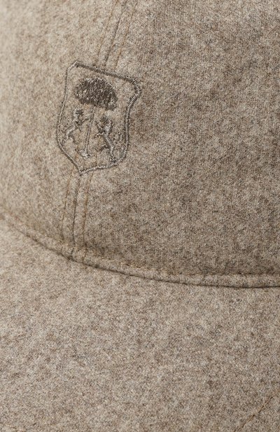 Шерстяная бейсболка CORNELIANI светло-бежевого цвета по цене 34250 руб., арт. 940500-9429208, фото 3 Шерстяная бейсболка CORNELIANI, арт. 940500-9429208, фото 3