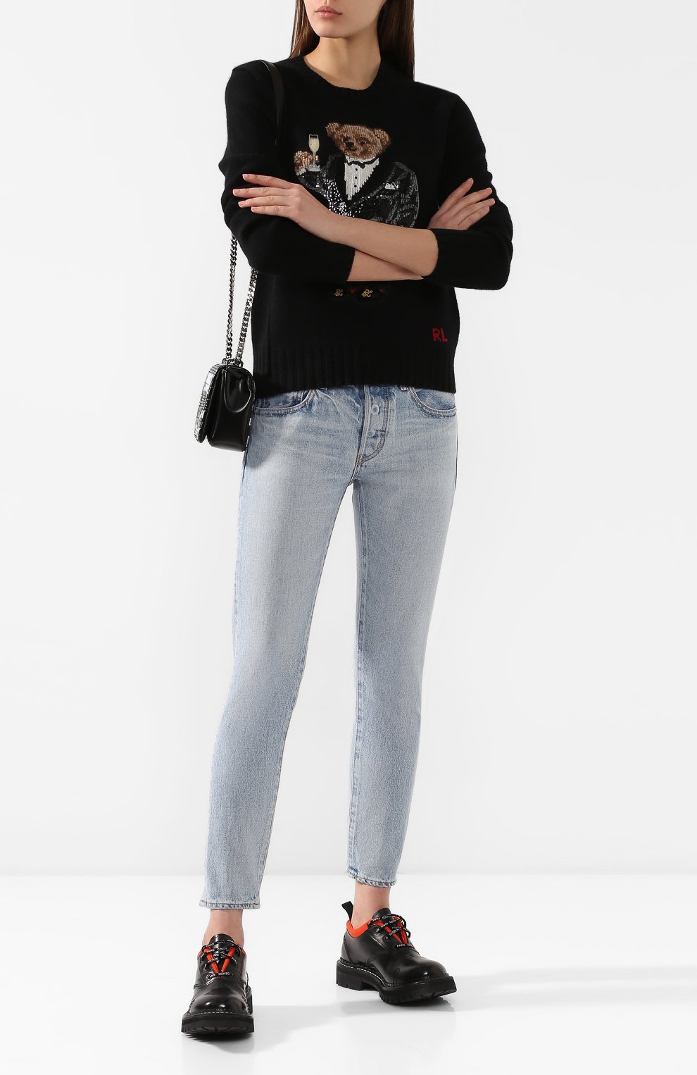 Джинсы MOUSSY голубого цвета по цене 27800 руб., арт. 025CAC11-2073, фото 2 Джинсы MOUSSY, арт. 025CAC11-2073, фото 2