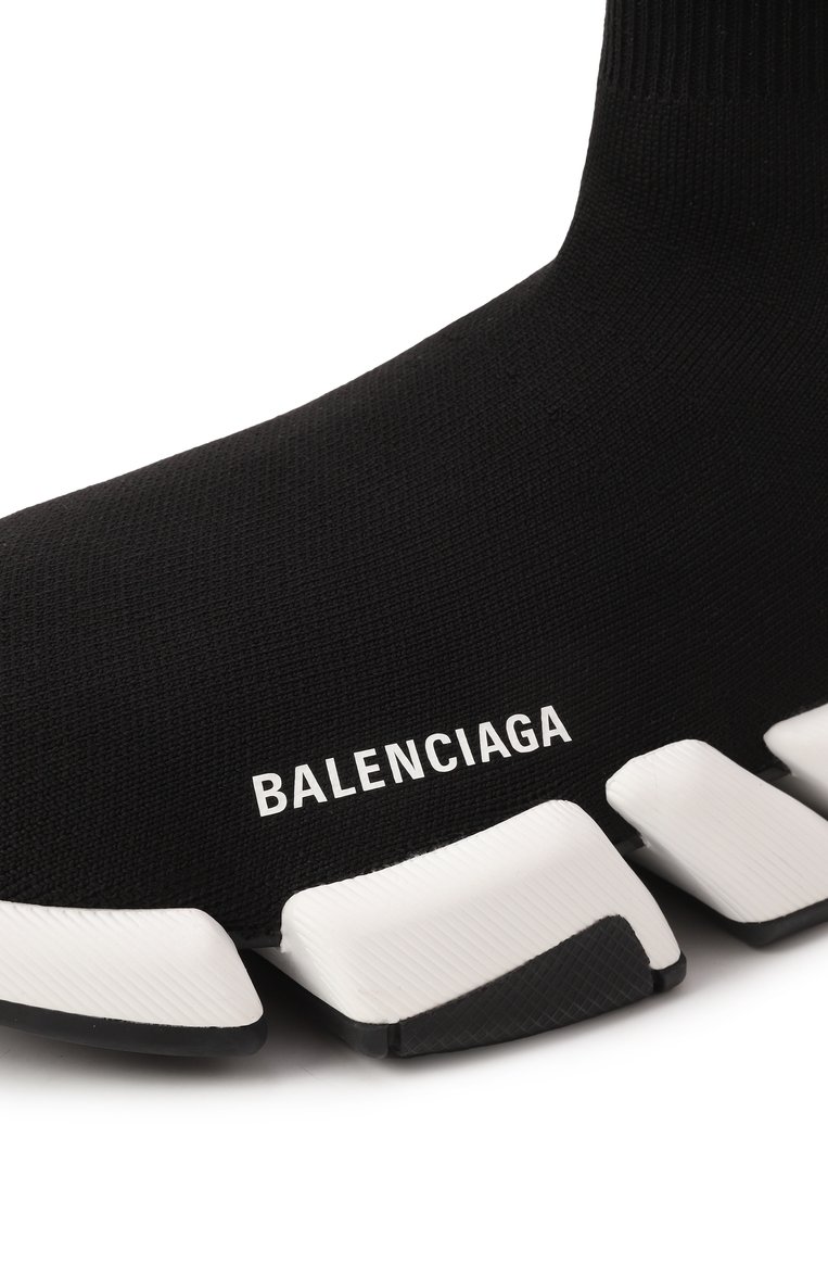 Женские текстильные кроссовки speed.2 BALENCIAGA черного цвета, арт. 617196/W2DB2 | Фото 7 (Стили: Кэжуэл; Материал внешний: Текстиль; Материал внутренний: Текстиль; Кросс-КТ: Высокие; Материал утеплителя: Без утеплителя; Подошва: Платформа)