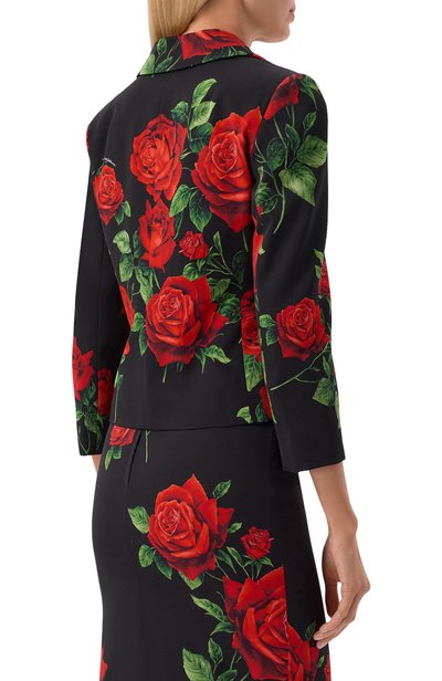 Шелковый жакет DOLCE & GABBANA черного цвета по цене 350000 руб., арт. F26S5T/FSA9R, фото 4 Шелковый жакет DOLCE & GABBANA, арт. F26S5T/FSA9R, фото 4