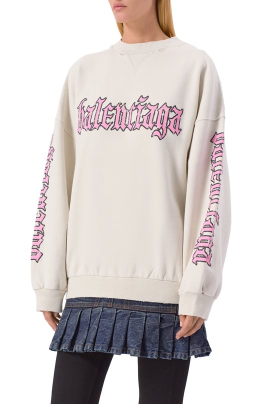 Хлопковое платье Balenciaga 838718/TSVW5 Разноцветный  838718/TSVW5 Фото 3
