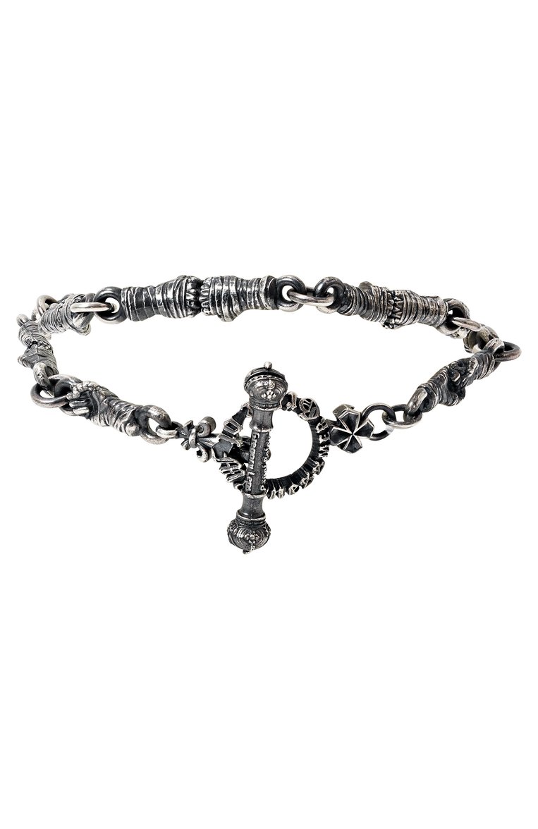 Мужской браслет боец GL JEWELRY серебряного цвета, арт. PB615 | Фото 3 (Нос: Не проставлено; Региональные ограничения белый список (Axapta Mercury): Не проставлено; Материал: Серебро)