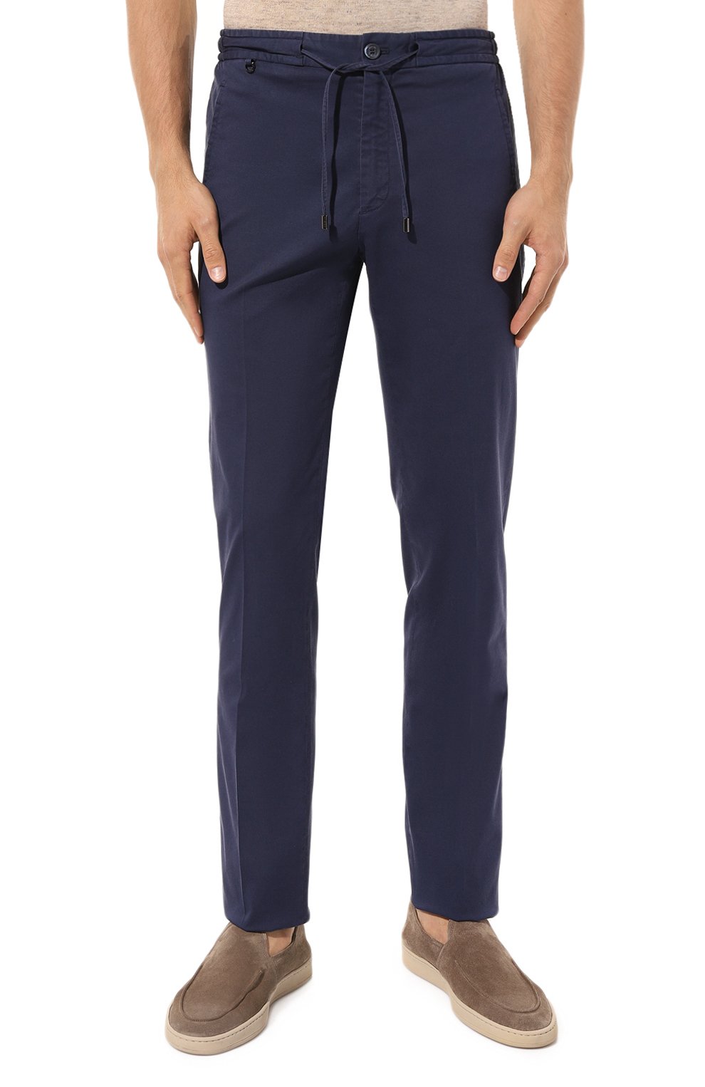 Брюки из лиоцелла и хлопка STEFANO RICCI темно-синего цвета по цене 114000 руб., арт. M1T3100042/STREET, фото 3 Брюки из лиоцелла и хлопка STEFANO RICCI, арт. M1T3100042/STREET, фото 3