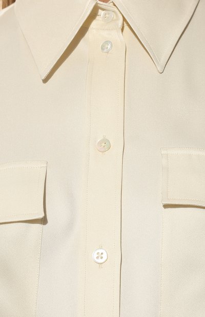 Шелковая туника THE ROW молочного цвета по цене 281500 руб., арт. 6036W2171, фото 5 Шелковая туника THE ROW, арт. 6036W2171, фото 5