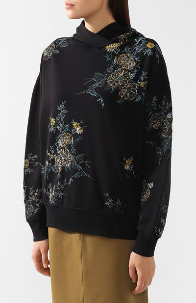 Хлопковое худи DRIES VAN NOTEN черного цвета по цене 39950 руб., арт. 191-31161-7617, фото 3 Хлопковое худи DRIES VAN NOTEN, арт. 191-31161-7617, фото 3