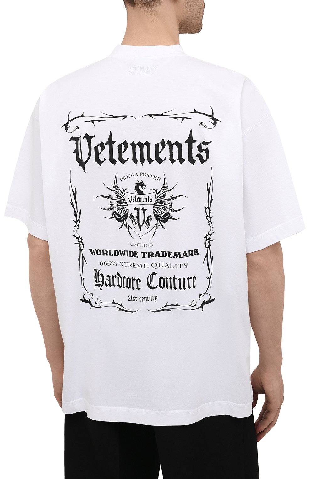 Хлопковая футболка VETEMENTS, арт. UA52TR480W 1610/M, фото 4