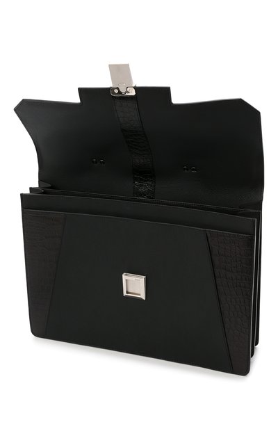 Портфель с отделкой из кожи крокодила ZILLI, арт. MJL-0BB04-A0490/0001/CP0R, фото 4