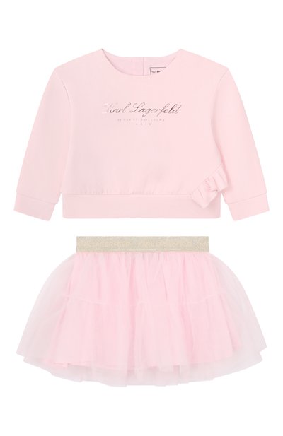 Комплект из свитшота и юбки KARL LAGERFELD KIDS, арт. Z31048