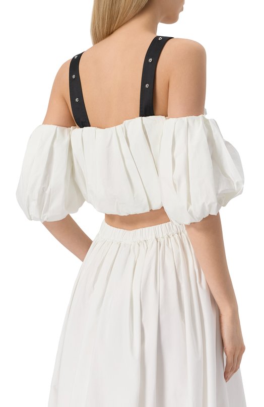 Хлопковый топ Pinko 105176/A2LD Белый  105176/A2LD Фото 4