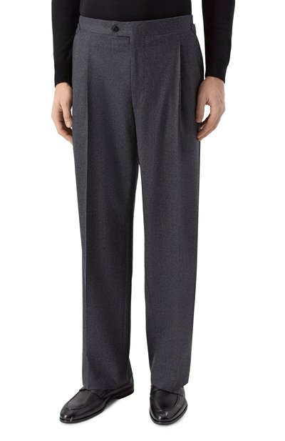 Шерстяные брюки CORNELIANI темно-серого цвета по цене 56050 руб., арт. 264L26-2618111, фото 3 Шерстяные брюки CORNELIANI, арт. 264L26-2618111, фото 3
