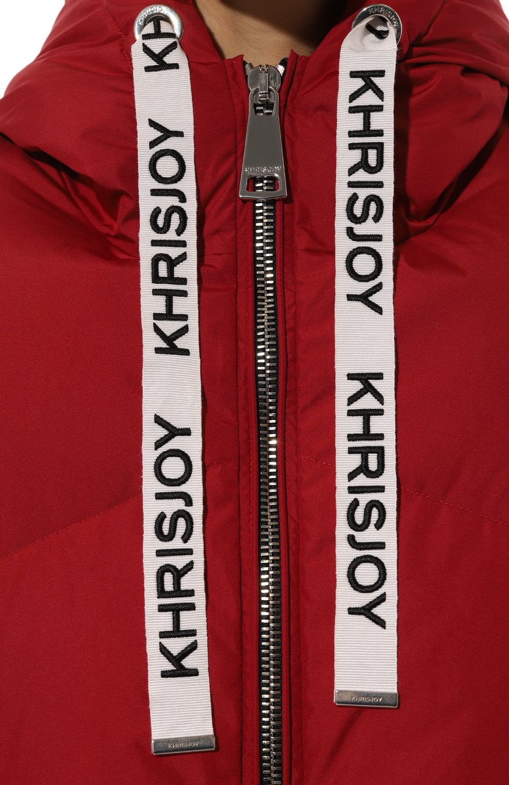 Пуховик KHRISJOY красного цвета по цене 187500 руб., арт. KWF24R0601/PS0001, фото 5 Пуховик KHRISJOY, арт. KWF24R0601/PS0001, фото 5