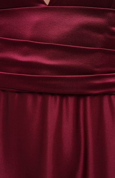 Атласное платье DOLCE & GABBANA бордового цвета по цене 521500 руб., арт. F6K2PT/FU1NG, фото 5 Атласное платье DOLCE & GABBANA, арт. F6K2PT/FU1NG, фото 5