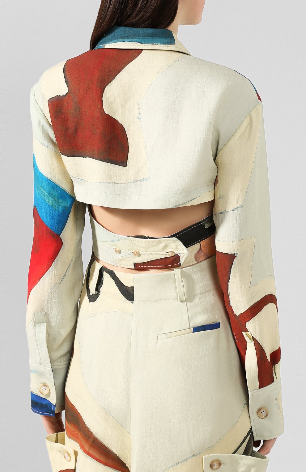 Блузка из смеси вискозы и льна JACQUEMUS, арт. 194T006/48053, фото 4