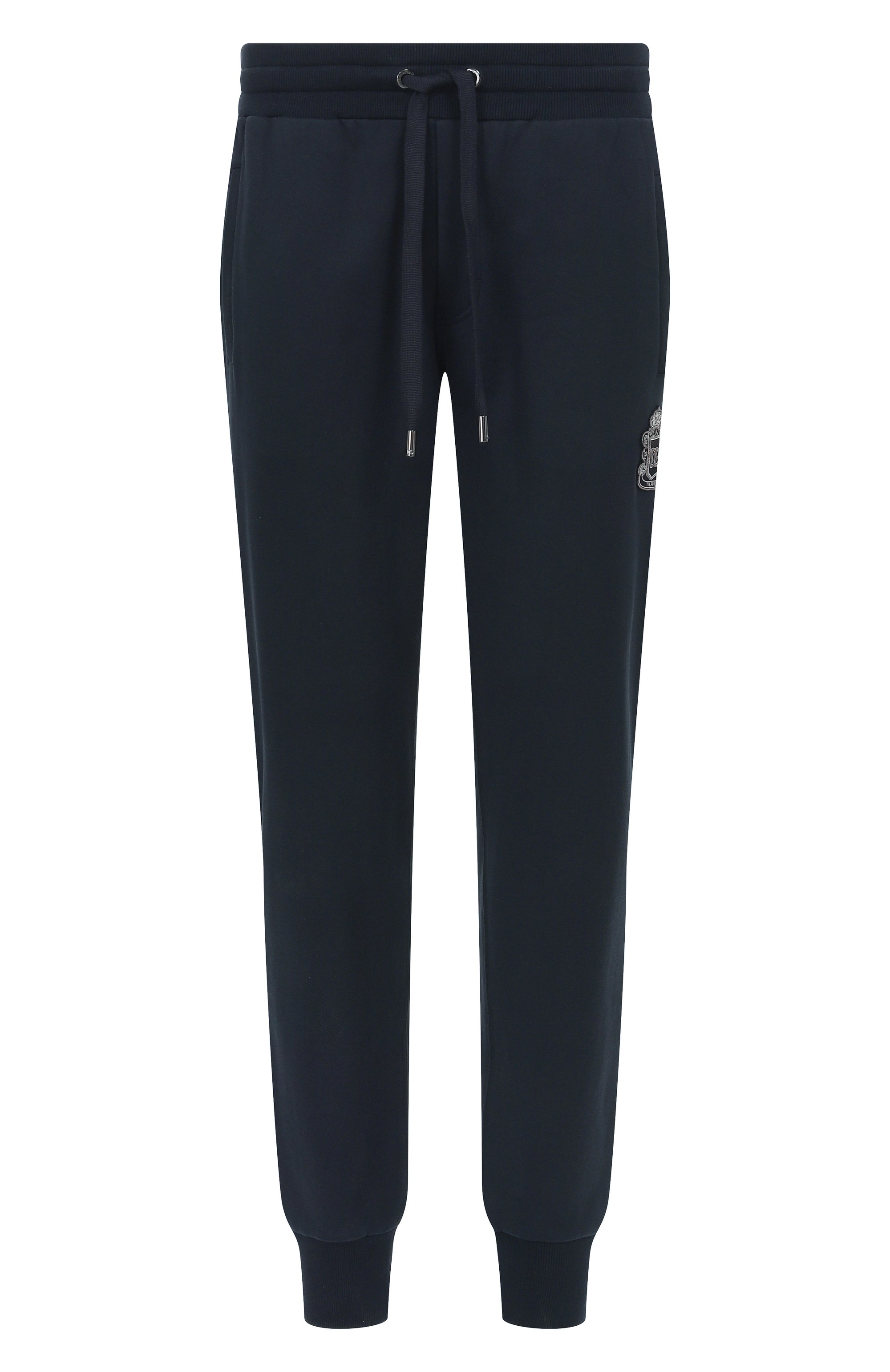 Хлопковые джоггеры DOLCE & GABBANA темно-синего цвета по цене 105500 руб., арт. GP07TZ/G7PZT, фото 1 Хлопковые джоггеры DOLCE & GABBANA, арт. GP07TZ/G7PZT, фото 1
