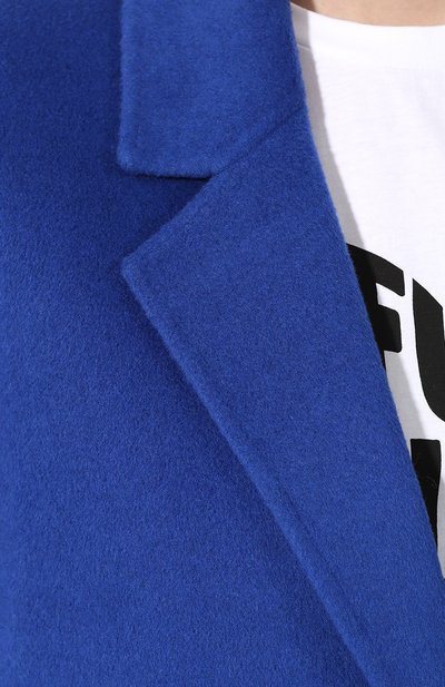 Однобортное пальто из смеси шерсти и кашемира KENZO синего цвета по цене 68300 руб., арт. 2MA015570, фото 5 Однобортное пальто из смеси шерсти и кашемира KENZO, арт. 2MA015570, фото 5