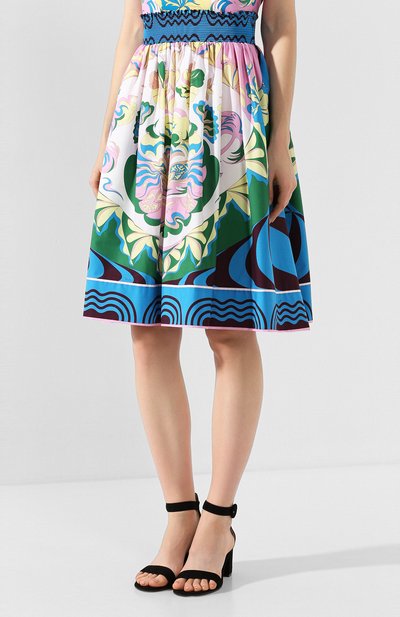 Хлопковая юбка EMILIO PUCCI разноцветного цвета по цене 86950 руб., арт. 0ERW08/0E861, фото 3 Хлопковая юбка EMILIO PUCCI, арт. 0ERW08/0E861, фото 3