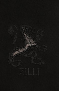 Мужской кашемировый шарф ZILLI черного цвета, арт. SWF001M0310VBLE00/N001 | Фото 3 (Материал: Шерсть, Кашемир, Текстиль; Нос: Не проставлено; Материал сплава: Проставлено; Кросс-КТ: кашемир; Мужское Кросс-КТ: Шарфы - с бахромой)