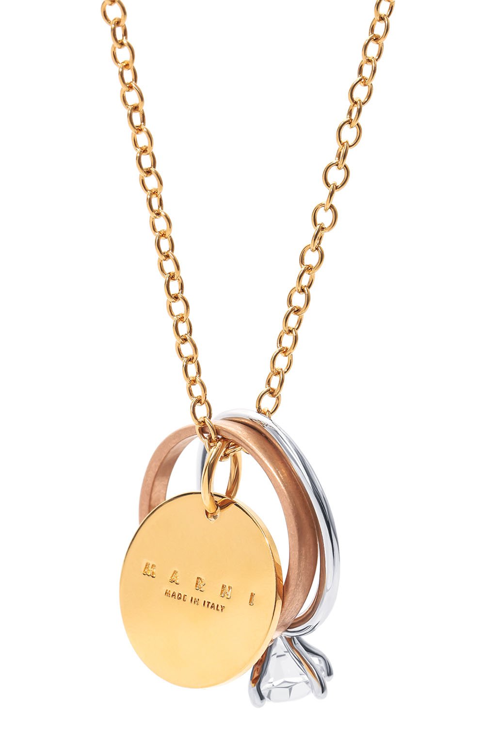 Подвеска на цепочке MARNI золотого цвета по цене 33550 руб., арт. C0MV0423A0 P6525, фото 3 Подвеска на цепочке MARNI, арт. C0MV0423A0 P6525, фото 3