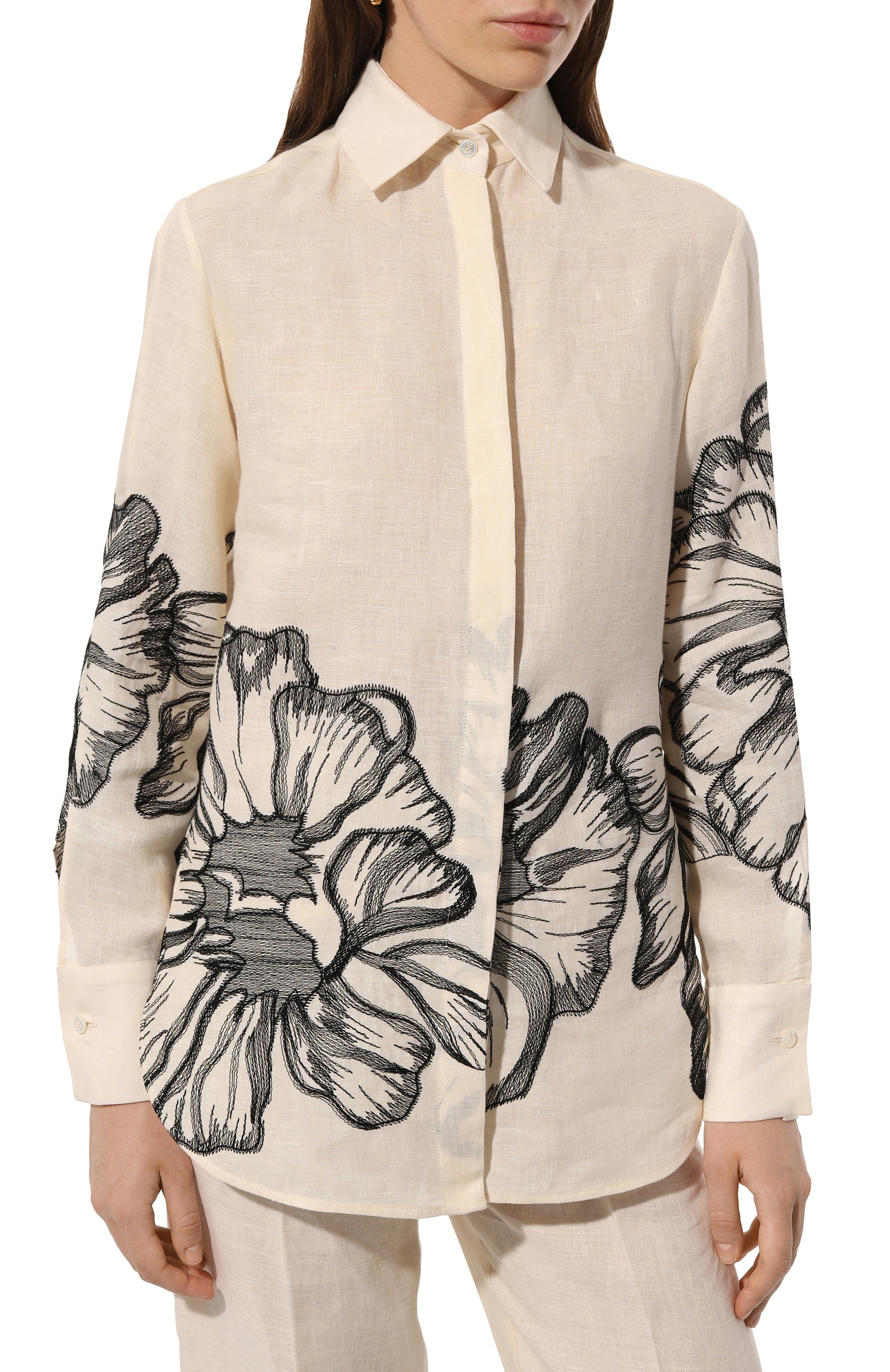 Льняная рубашка KITON, арт. D55442K0992C, фото 3