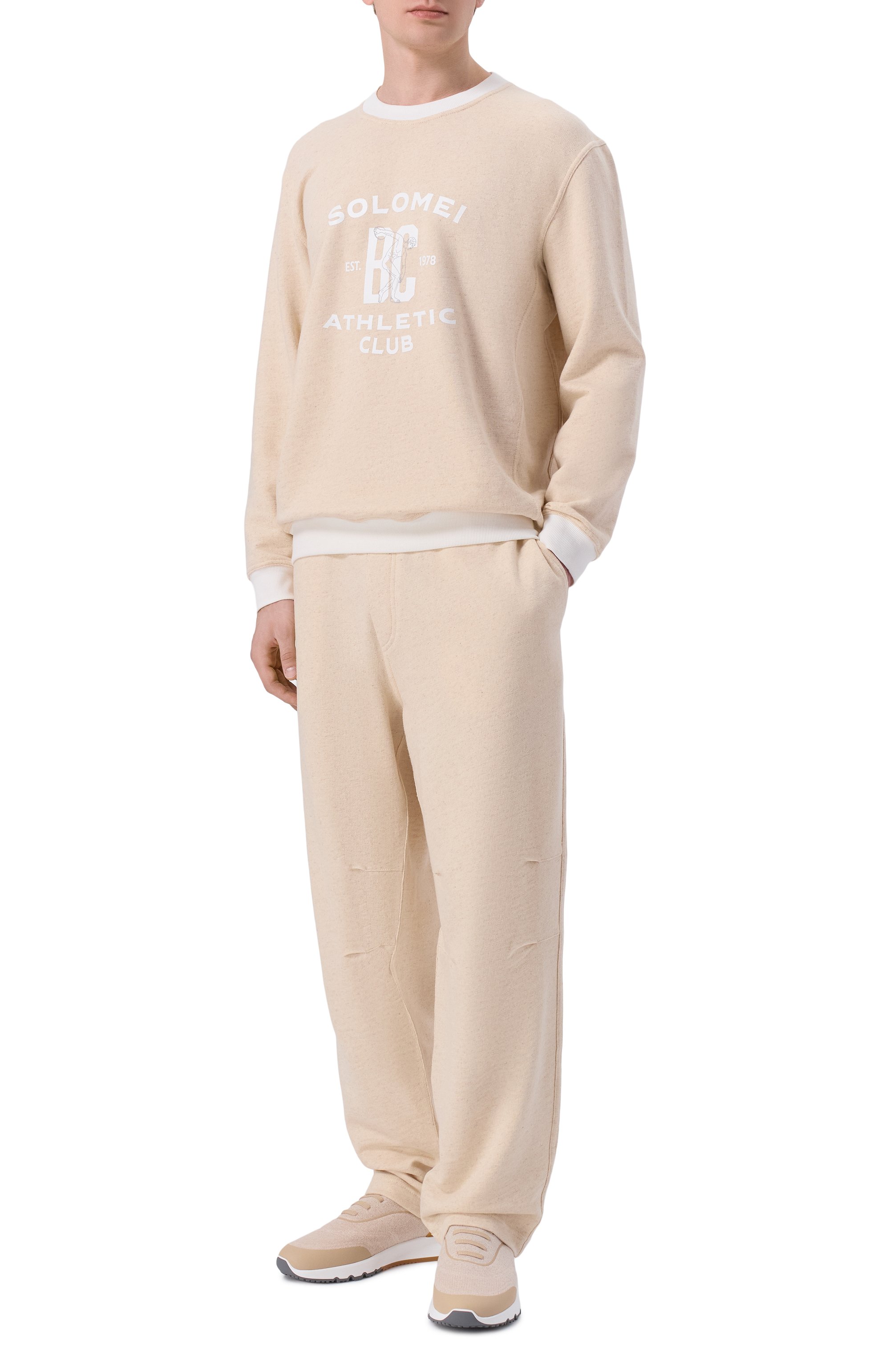 Брюки из хлопка и льна BRUNELLO CUCINELLI, арт. MR8313381G, фото 2